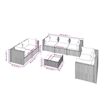 Afuera Living Contemporary Synthetic Poly Rattan Garden Lounge Set in Brown