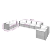 Afuera Living 8 Piece Poly Rattan Garden Lounge Set in Green/Brown