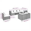 Afuera Living Contemporary 8 Piece Garden Lounge Set in Gray/Anthracite