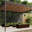 Afuera Living 13 Piece Poly Rattan Garden Lounge Set in Brown