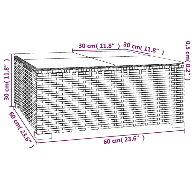 Afuera Living 10 Piece Poly Rattan Garden Lounge Set in Gray/Anthracite
