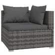 Afuera Living 10 Piece Poly Rattan Garden Lounge Set in Gray/Anthracite