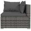 Afuera Living 10 Piece Poly Rattan Garden Lounge Set in Gray/Anthracite