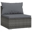 Afuera Living 10 Piece Poly Rattan Garden Lounge Set in Gray/Anthracite
