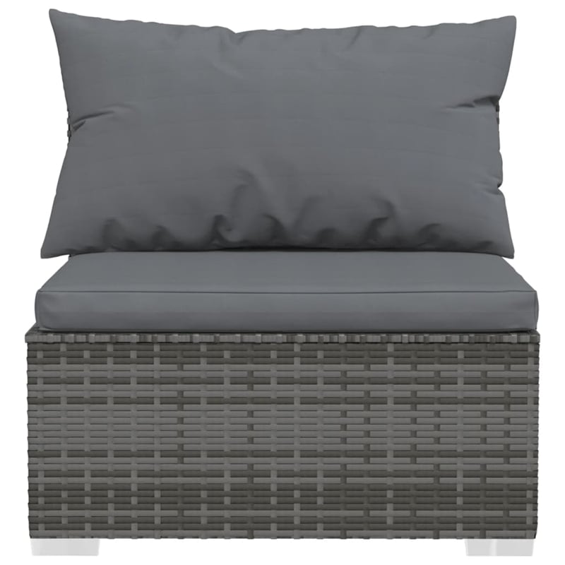 Afuera Living 10 Piece Poly Rattan Garden Lounge Set in Gray/Anthracite