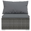 Afuera Living 10 Piece Poly Rattan Garden Lounge Set in Gray/Anthracite