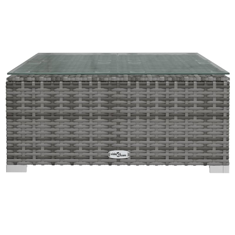 Afuera Living 10 Piece Poly Rattan Garden Lounge Set in Gray/Anthracite