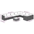 Afuera Living 10 Piece Poly Rattan Garden Lounge Set in Gray/Anthracite