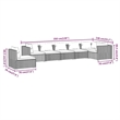 Afuera Living Contemporary 7 Piece Steel Garden Lounge Set in Red/Brown