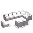 Afuera Living 10 Piece Poly Rattan Garden Lounge Set in Brown