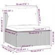 Afuera Living 10 Piece Poly Rattan Garden Lounge Set in Brown