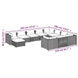 Afuera Living 11 Piece Steel Large Garden Lounge Set in Black