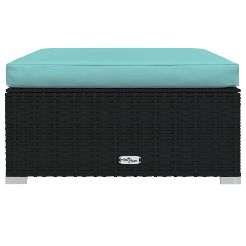 Afuera Living 11 Piece Steel Garden Lounge Set in Black/Blue