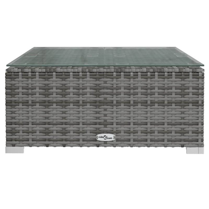 Afuera Living Contemporary Poly Rattan Large Garden Lounge Set in Gray