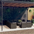 Afuera Living Contemporary Steel Large Garden Lounge Set in Gray