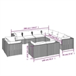 Afuera Living 11 Piece Poly Rattan Garden Lounge Set in Black/Cream