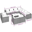 Afuera Living 12 Piece Poly Rattan Large Garden Lounge Set in Brown