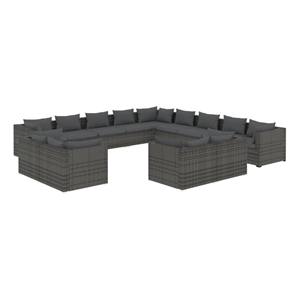 Afuera Living Steel Large Garden Lounge Set in Gray/Anthracite