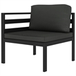 Afuera Living Contemporary 7 Piece Aluminum Garden Lounge Set