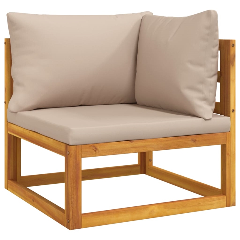 Afuera Living Contemporary 5 Piece Solid Acacia Wood Garden Lounge Set