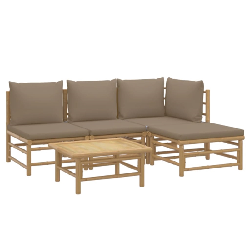 Afuera Living Contemporary Durable Wood Small Garden Lounge Set