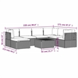 Afuera Living Contemporary Synthetic Poly Rattan  Garden Lounge Set in Gray