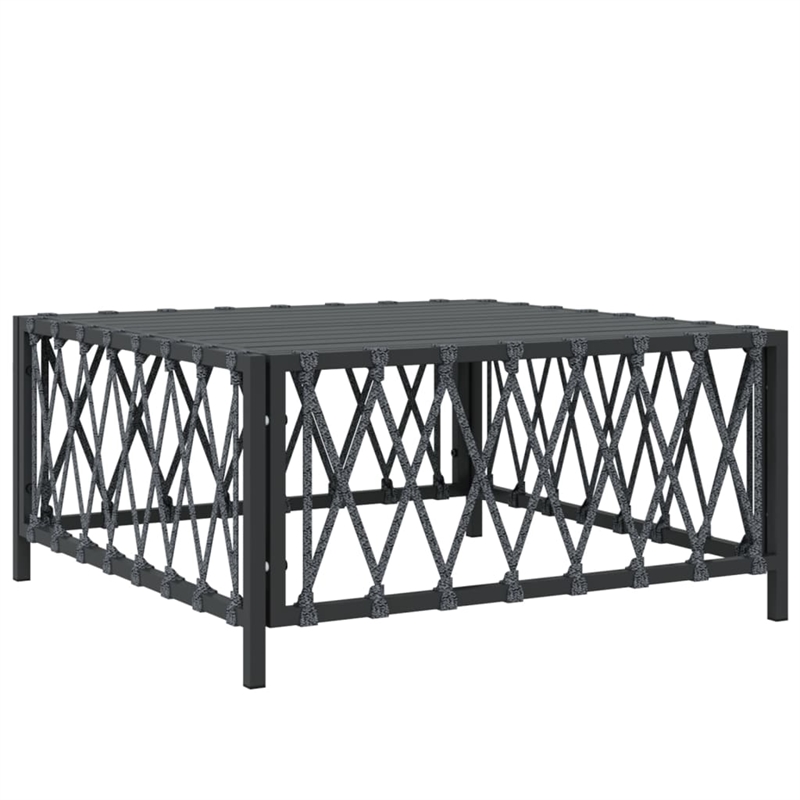 Afuera Living Contemporary Steel Small Garden Lounge Set in Anthracite
