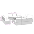 Afuera Living Contemporary 9 Piece Poly Rattan Garden Lounge Set in Gray