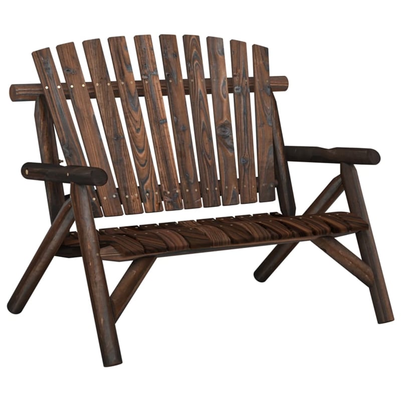 Afuera Living Contemporary 5 Piece Solid Spruce Wood Garden Lounge Set