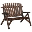 Afuera Living Contemporary 5 Piece Solid Spruce Wood Garden Lounge Set