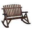Afuera Living Contemporary Durable 3 Piece Wood Garden Lounge Set