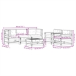 Afuera Living Contemporary 6 Piece Wood Garden Lounge Set in Beige