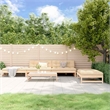 Afuera Living 5 Piece Wood Garden Lounge Set in Natural/Beige