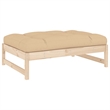 Afuera Living 5 Piece Wood Garden Lounge Set in Natural/Beige
