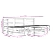 Afuera Living Contemporary 6 Piece Wood Garden Lounge Set in Natural