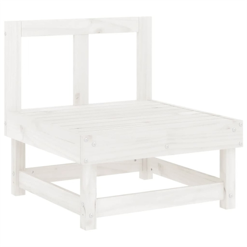Afuera Living Contemporary Wood Large Garden Lounge Set in White