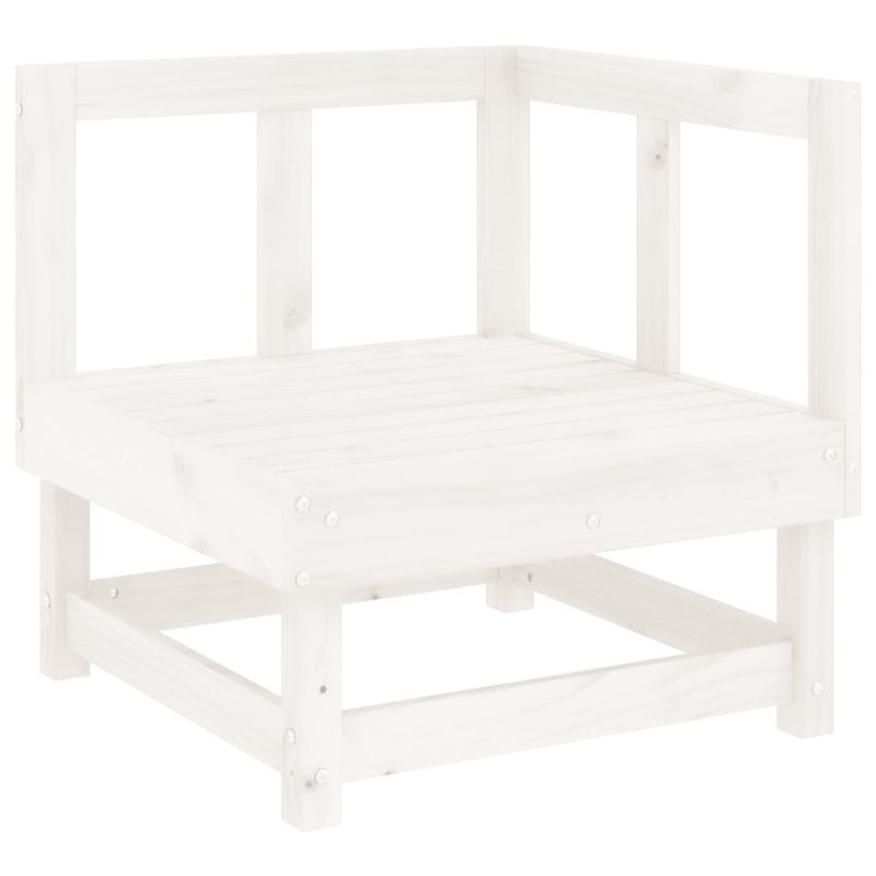 Afuera Living Contemporary Wood Large Garden Lounge Set in White