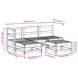 Afuera Living 5 Piece Wood Large Garden Lounge Set in Natural