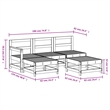 Afuera Living 5 Piece Wood Large Garden Lounge Set in Natural