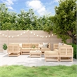 Afuera Living 10 Piece Wood Small Garden Lounge Set in Natural