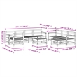 Afuera Living 10 Piece Wood Large Garden Lounge Set in Natural