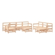 Afuera Living 10 Piece Wood Large Garden Lounge Set in Natural
