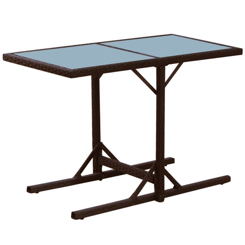 Afuera Living Contemporary 3 Piece Steel Furniture Set in Brown/Cream