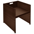 Afuera Living Contemporary 3 Piece Steel Furniture Set in Brown/Cream