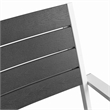 Afuera Living Contemporary Metal Patio Dining Set in Black/White