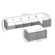Afuera Living 8 Piece Poly Rattan Garden Lounge Set in Green/Brown