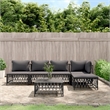 Afuera Living Contemporary Steel Garden Lounge Set in Anthracite