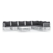Afuera Living Contemporary 8 Piece Steel Lounge Set in White