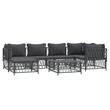 Afuera Living Contemporary Steel Garden Lounge Set in Anthracite