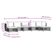 Afuera Living Contemporary 7 Piece Steel Garden Lounge Set in Anthracite